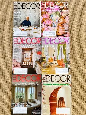 Elle Decor 6 Magazine Bundle 2024 -2025 Mar, Apr, May, Oct., Nov, Winter Armani